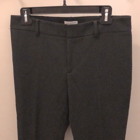 Club Monaco Textured Pants Cropped Black Size 6 - Picture 2 of 9